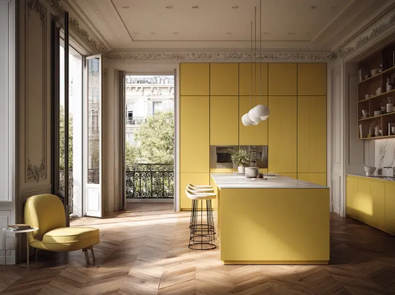 Yellow Kitchen Cabinets